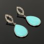 Natural Sleeping BeautVictorian Gemstone Earrings Robin Egg Turquoise 1.50' x 0.60' Default Title