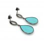 Natural Sleeping BeautVictorian Gemstone Earrings Robin Egg Turquoise 1.50' x 0.60' Default Title