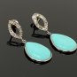 Natural Sleeping BeautVictorian Gemstone Earrings Robin Egg Turquoise 1.50' x 0.60' Default Title