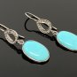 Natural Sleeping BeautVictorian Gemstone Earrings Robin Egg Turquoise 1.55' x 0.30' Default Title