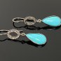 Natural Sleeping BeautVictorian Gemstone Earrings Robin Egg Turquoise 1.60' x 0.35' Default Title
