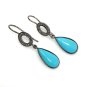 Natural Sleeping BeautVictorian Gemstone Earrings Robin Egg Turquoise 1.60' x 0.35' Default Title