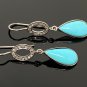 Natural Sleeping BeautVictorian Gemstone Earrings Robin Egg Turquoise 1.60' x 0.35' Default Title