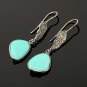 Natural Sleeping BeautVictorian Gemstone Earrings Robin Egg Turquoise 1.65' x 0.50' Default Title