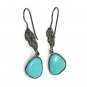 Natural Sleeping BeautVictorian Gemstone Earrings Robin Egg Turquoise 1.65' x 0.50' Default Title
