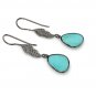 Natural Sleeping BeautVictorian Gemstone Earrings Robin Egg Turquoise 1.65' x 0.50' Default Title