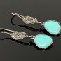 Natural Sleeping BeautVictorian Gemstone Earrings Robin Egg Turquoise 1.65' x 0.50' Default Title
