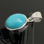 NatuRobin Egg Blue Turquoise Silver Gemstone Pendant Bohemian Jewelry 1.30' X 0.65' Default Title