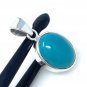NatuRobin Egg Blue Turquoise Silver Gemstone Pendant Bohemian Jewelry 1.30' X 0.65' Default Title