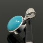 NatuRobin Egg Blue Turquoise Silver Gemstone Pendant Bohemian Jewelry 1.30' X 0.65' Default Title