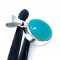 NatuRobin Egg Blue Turquoise Silver Gemstone Pendant Bohemian Jewelry 1.30' X 0.65' Default Title