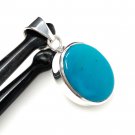 Natural SlSterling Silver Turquoise Gemstone Pendant Bohemian Jewelry 1.25' X 0.70' Default Title