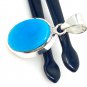 Natural SlSterling Silver Turquoise Gemstone Pendant Bohemian Jewelry 1.30' X 0.60' Default Title