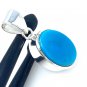Natural SlSterling Silver Turquoise Gemstone Pendant Bohemian Jewelry 1.30' X 0.60' Default Title