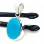 Natural SlSterling Silver Turquoise Gemstone Pendant Bohemian Jewelry 1.30' X 0.60' Default Title