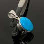 Natural SlSterling Silver Turquoise Gemstone Pendant Bohemian Jewelry 1.30' X 0.65' Default Title