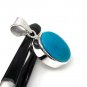 Natural SlSterling Silver Turquoise Gemstone Pendant Bohemian Jewelry 1.30' X 0.65' Default Title