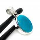 Natural SlSterling Silver Turquoise Gemstone Pendant Bohemian Jewelry 1.40' X 0.60' Default Title
