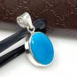 Natural SlSterling Silver Turquoise Gemstone Pendant Bohemian Jewelry 1.40' X 0.60' Default Title