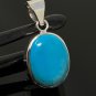 Natural SlSterling Silver Turquoise Gemstone Pendant Bohemian Jewelry 1.40' X 0.65' Default Title