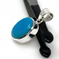 Natural SlSterling Silver Turquoise Gemstone Pendant Bohemian Jewelry 1.40' X 0.65' Default Title