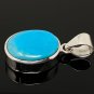 Natural SlSterling Silver Turquoise Gemstone Pendant Bohemian Jewelry 1.40' X 0.65' Default Title