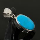 Natural SlSterling Silver Turquoise Gemstone Pendant Bohemian Jewelry 1.45' X 0.60' Default Title
