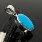 Natural SlSterling Silver Turquoise Gemstone Pendant Bohemian Jewelry 1.45' X 0.60' Default Title