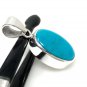 Natural SlSterling Silver Turquoise Gemstone Pendant Bohemian Jewelry 1.45' X 0.60' Default Title