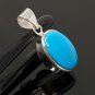Natural SlSterling Silver Turquoise Gemstone Pendant Bohemian Jewelry 1.45' X 0.65' Default Title