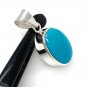 Natural SlSterling Silver Turquoise Gemstone Pendant Bohemian Jewelry 1.45' X 0.65' Default Title