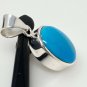 Natural SlSterling Silver Turquoise Gemstone Pendant Bohemian Jewelry 1.45' X 0.65' Default Title