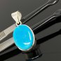Natural SlSterling Silver Turquoise Gemstone Pendant Bohemian Jewelry 1.45' X 0.70' Default Title