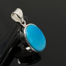 Natural SlSterling Silver Turquoise Gemstone Pendant Bohemian Jewelry 1.45' X 0.70' Default Title