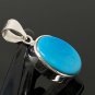 Natural SlSterling Silver Turquoise Gemstone Pendant Bohemian Jewelry 1.45' X 0.70' Default Title