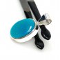 Natural SlSterling Silver Turquoise Gemstone Pendant Bohemian Jewelry 1.45' X 0.70' Default Title