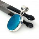 Natural SlSterling Silver Turquoise Gemstone Pendant Bohemian Jewelry 1.50' X 0.65' Default Title