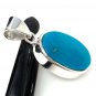 Natural SlSterling Silver Turquoise Gemstone Pendant Bohemian Jewelry 1.50' X 0.65' Default Title
