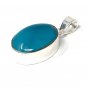 Natural SleepingSterling Silver Turquoise Gemstone Pendant Bohemian Jewelry 36x17mm Default Title