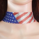 Necklace Exaggerated American Stars Striped Flag Clavicle Chain 1