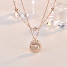 New Double Layer Round Big Dipper Star 925 Sterling Silver Necklace Silver