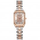 New square steel strap retro women's watch Rose gold