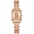 New square steel strap retro women's watch silver
