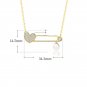 Not CZ Heart Clip Natural Pearl 925 Sterling Silver Necklace Silver