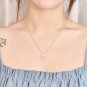 Office CZ Hollow Star 925 Sterling Silver Necklace Rose Gold