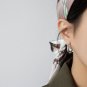 Office Geometry Round Circle 925 Sterling Silver Hoop Earrings Yellow Gold