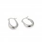 Office Irregular U Shape Hot 925 Sterling Silver Hoop Earrings Yellow Gold