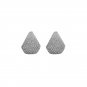 Office Micro Setting CZ Waterdrop 925 Sterling Silver Stud Earrings Rhodium