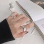 Office Portrait Coin Round 925 Sterling Silver Adjustable Ring Rhodium