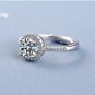 Open Adjustable Women's Ring Niche Design Fashion Temperament Rhinestone Rings circle